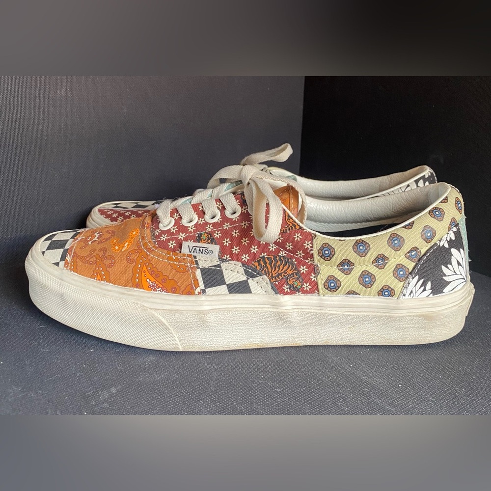 Vans Era Low Tiger Patchwork Multicolor Sneakers Unisex M8.5 W10 - Picture 2 of 6